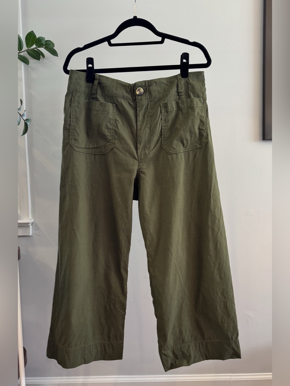 Anthropologie Maeve Colette Magic Fabric Cropped Wide Leg Pants